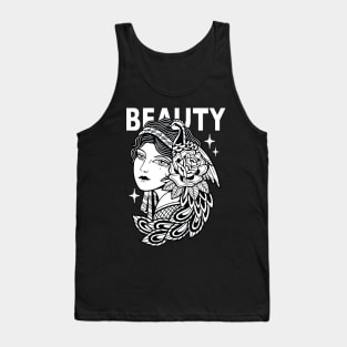 Girl Beauty Traditional Vintage Tattoo Tank Top